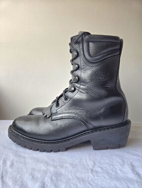 All American Boot MFG Men's 8'' Leather Wildland Firefighting Boots Black Size 8